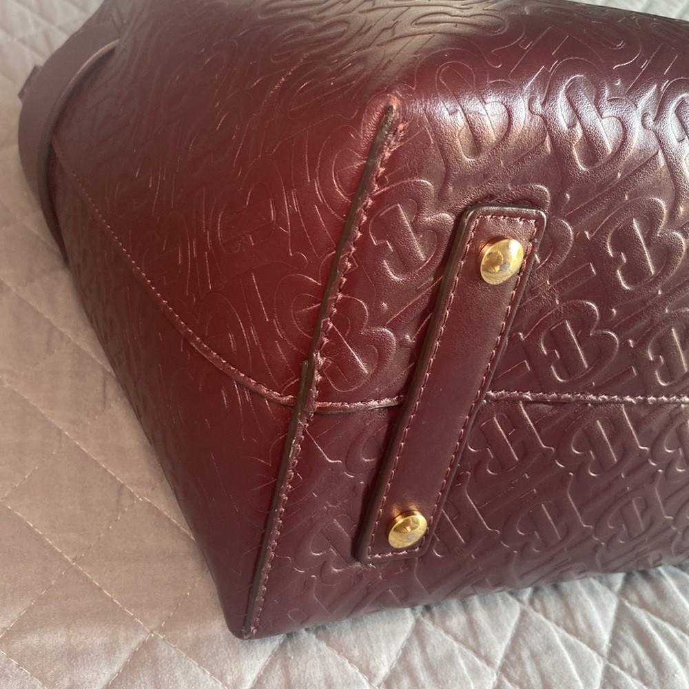 Burberry Small Monogram Leather Triple Stud Belt Bag - Picture 13 of 16